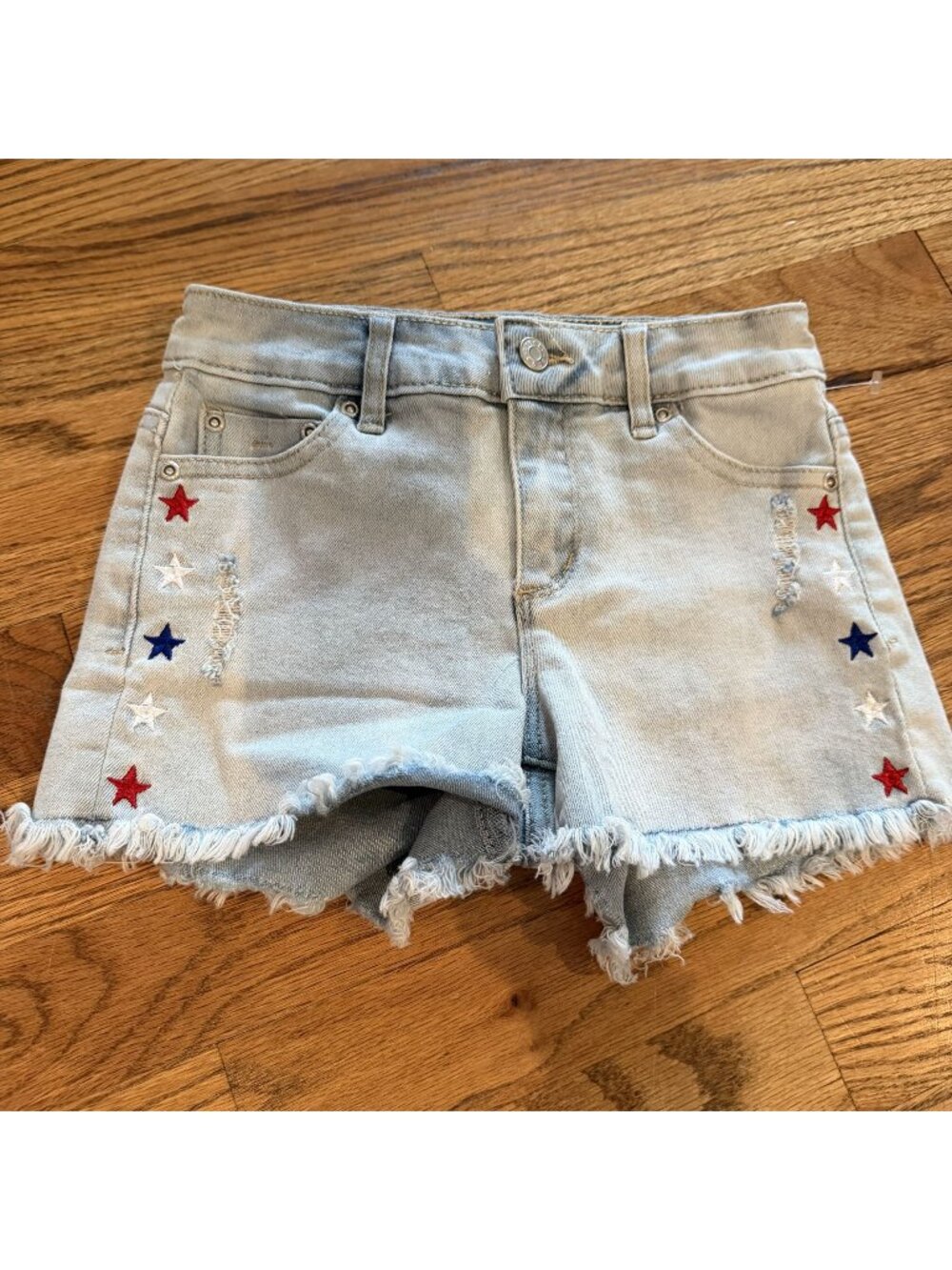 TRACTR GIRLS PATRIOTIC RED WHITE BLUE DENIM SHORTS SIZE 7